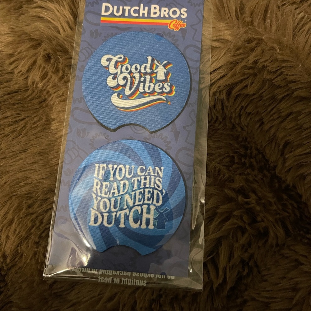Dutch Bros Blue Car Coaster Set